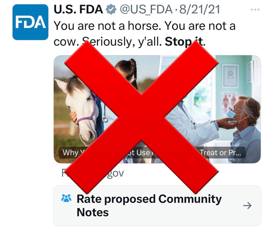 FDA Forced to Remove Negative Ivermectin Posts Across Social Media