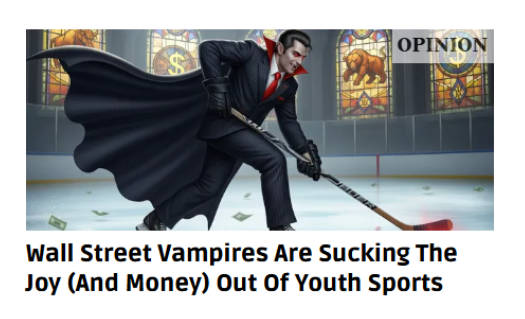 Wall Street Vampires Are Sucking The Joy (And Money) Out Of Youth Sports