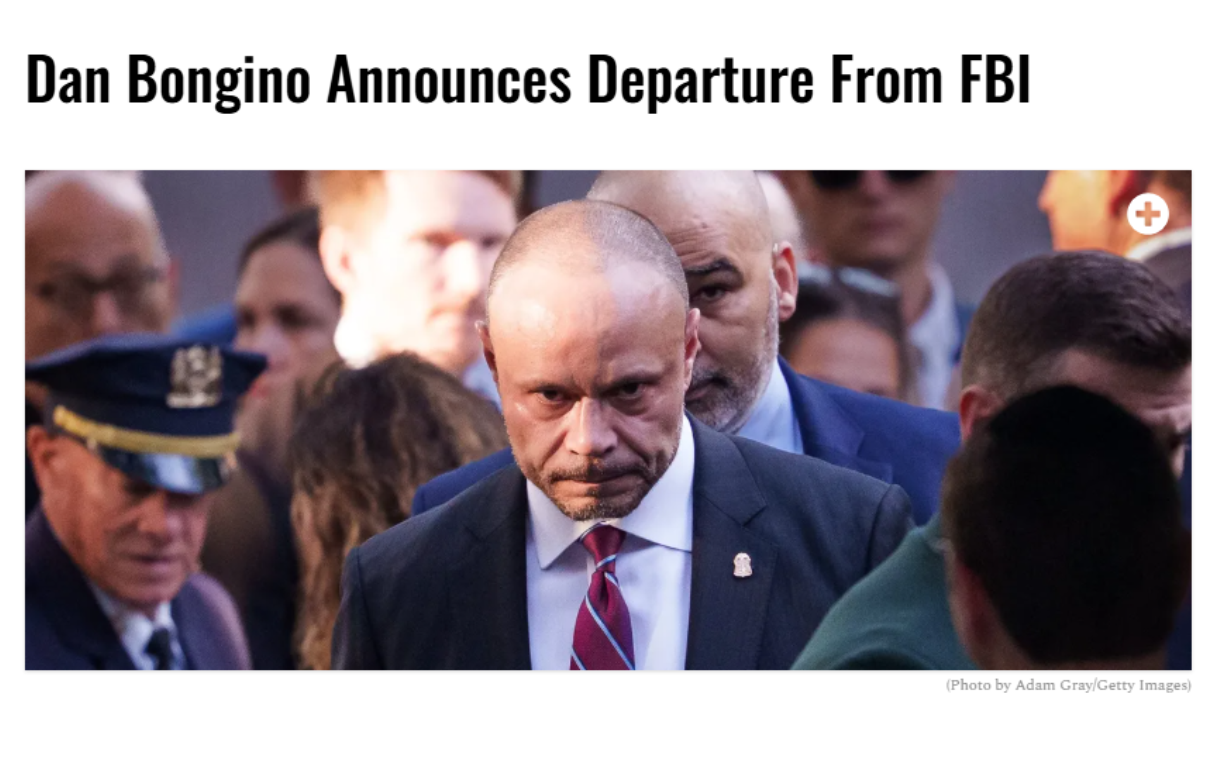 Dan Bongino to Departure From FBI